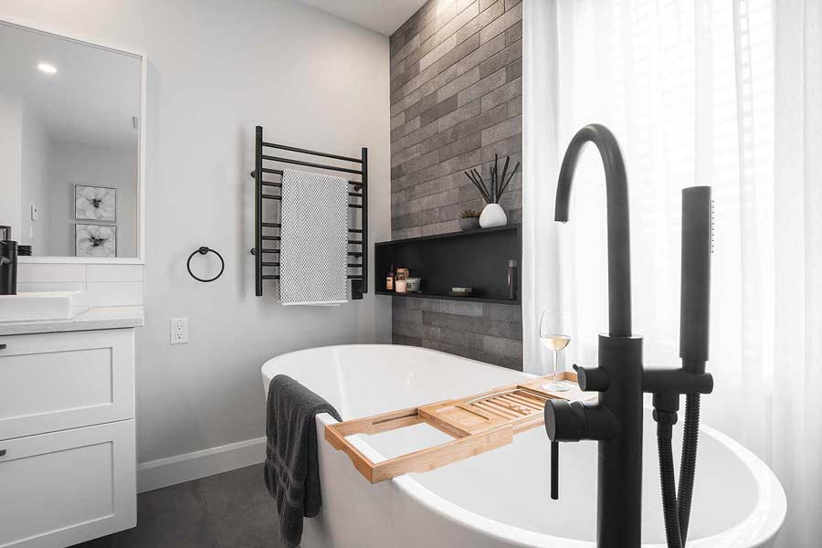 design salle de bain gris et blanc